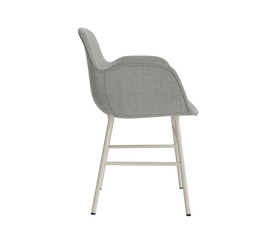 Form Armchair Full Upholstery Steel Light Grey Remix 133 | Sillas | Normann Copenhagen