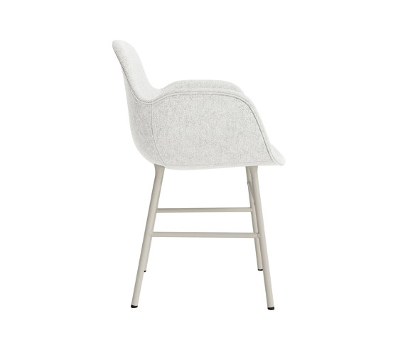 Form Armchair Full Upholstery Steel Light Grey Hallingdal 110 | Chaises | Normann Copenhagen