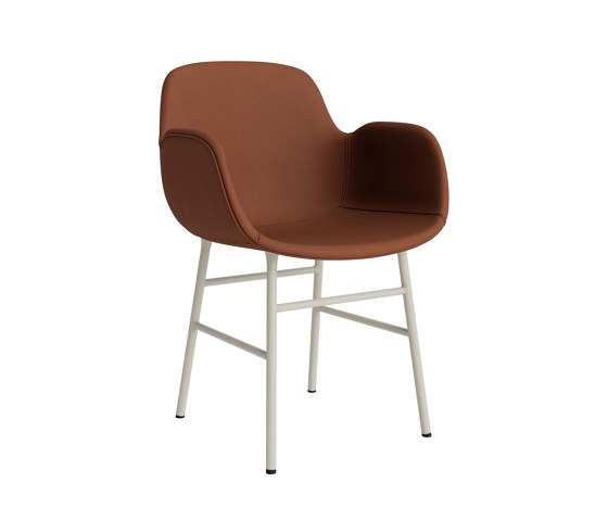 Form Armchair Full Upholstery Steel Light Grey Ultra 41574 | Stühle | Normann Copenhagen