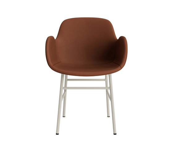 Form Armchair Full Upholstery Steel Light Grey Ultra 41574 | Chairs | Normann Copenhagen