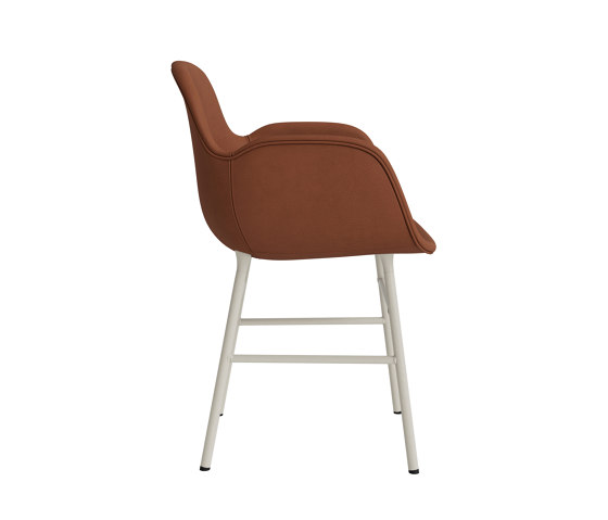 Form Armchair Full Upholstery Steel Light Grey Ultra 41574 | Chairs | Normann Copenhagen