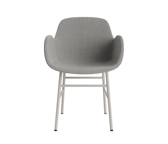 Form Armchair Full Upholstery Steel Warm Grey Remix 133 | Chaises | Normann Copenhagen