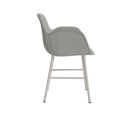 Form Armchair Full Upholstery Steel Warm Grey Remix 133 | Sillas | Normann Copenhagen