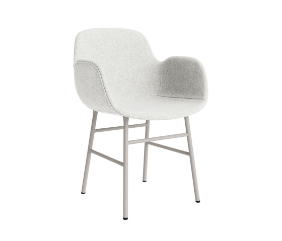 Form Armchair Full Upholstery Steel Warm Grey Hallingdal 110 | Sillas | Normann Copenhagen
