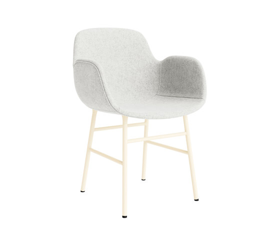 Form Armchair Full Upholstery Steel Cream Hallingdal 110 | Chaises | Normann Copenhagen