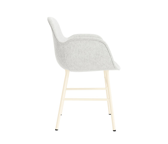 Form Armchair Full Upholstery Steel Cream Hallingdal 110 | Chaises | Normann Copenhagen