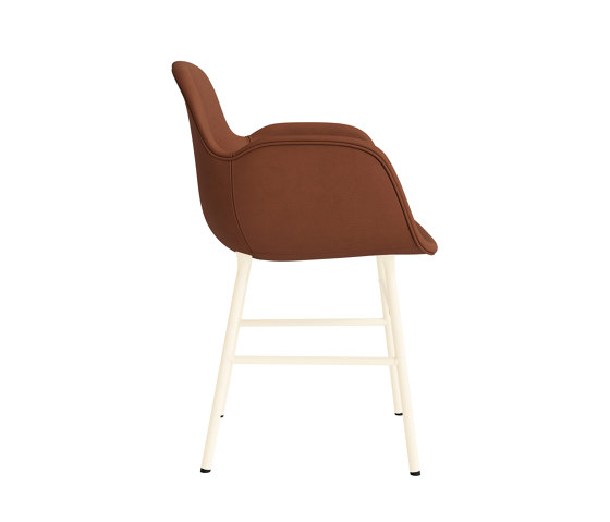 Form Armchair Full Upholstery Steel Cream Ultra 41574 | Chaises | Normann Copenhagen