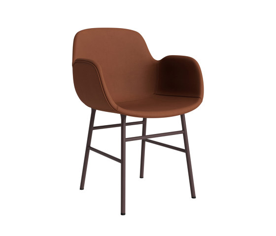 Form Armchair Full Upholstery Steel Brown Ultra 41574 | Sedie | Normann Copenhagen