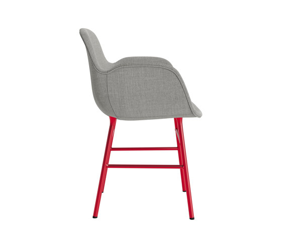 Form Armchair Full Upholstery Steel Bright Red Remix 133 | Sedie | Normann Copenhagen