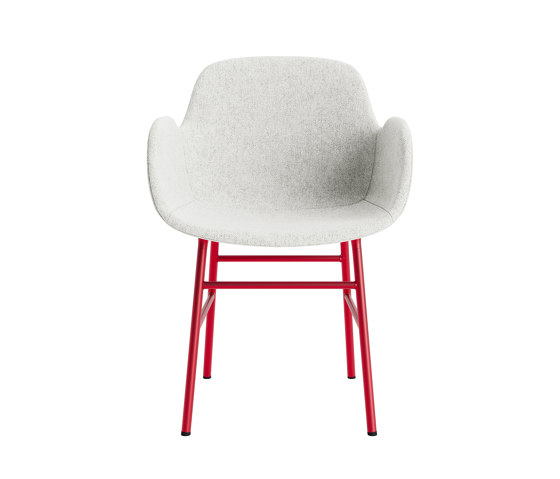 Form Armchair Full Upholstery Steel Bright Red Hallingdal 110 | Stühle | Normann Copenhagen