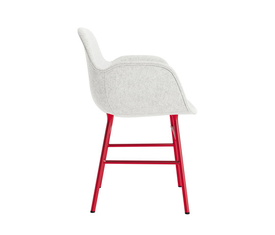 Form Armchair Full Upholstery Steel Bright Red Hallingdal 110 | Sillas | Normann Copenhagen
