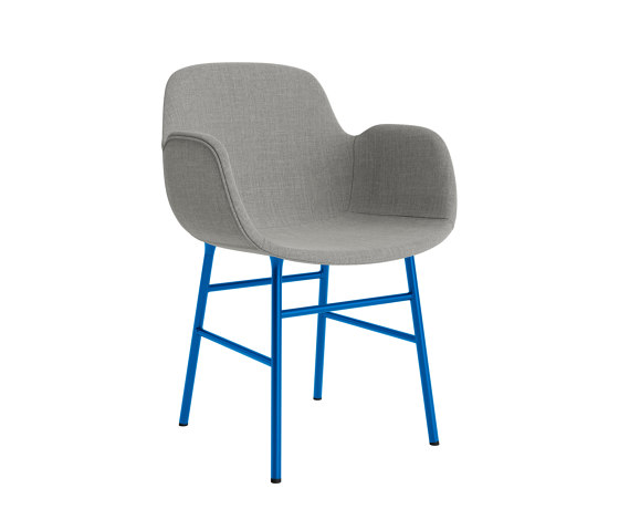 Form Armchair Full Upholstery Steel Bright Blue Remix 133 | Chaises | Normann Copenhagen