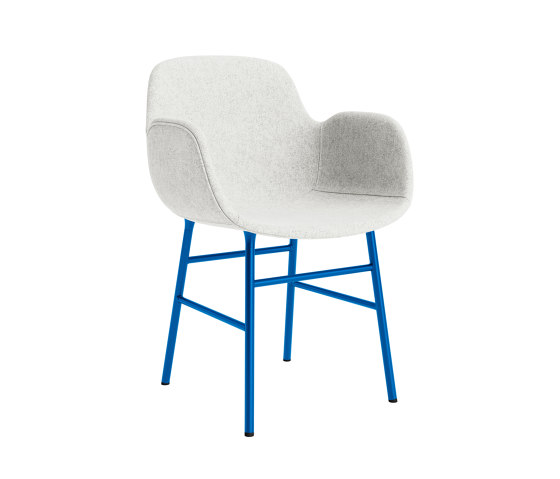 Form Armchair Full Upholstery Steel Bright Blue Hallingdal 110 | Sedie | Normann Copenhagen