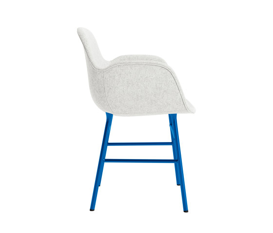 Form Armchair Full Upholstery Steel Bright Blue Hallingdal 110 | Sedie | Normann Copenhagen