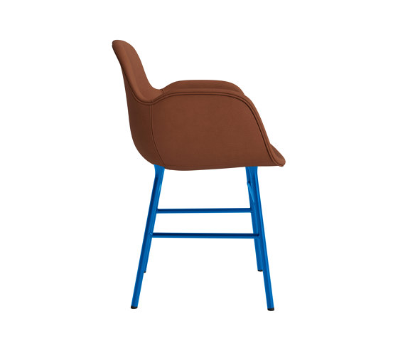 Form Armchair Full Upholstery Steel Bright Blue Ultra 41574 | Chaises | Normann Copenhagen