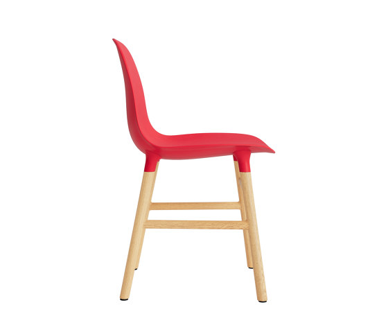 Form Chair Wood Oak Warm Bright Red | Sedie | Normann Copenhagen