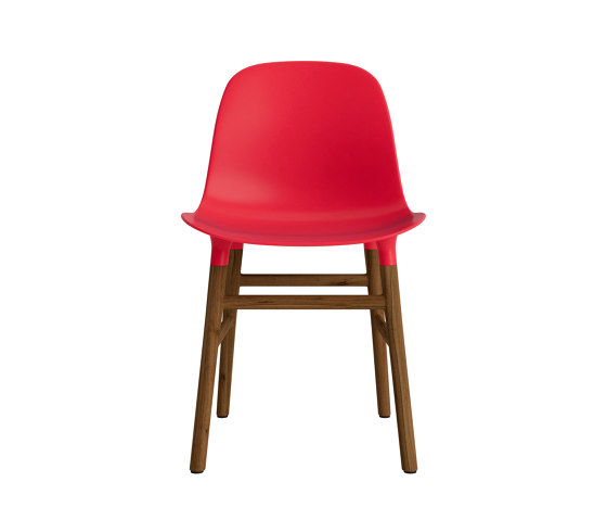 Form Chair Wood Walnut Bright Red | Stühle | Normann Copenhagen