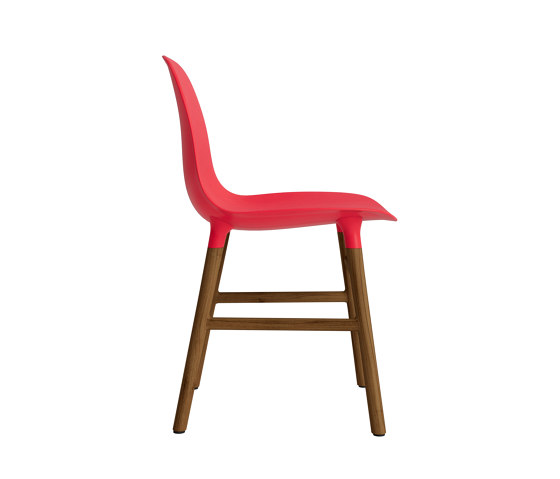 Form Chair Wood Walnut Bright Red | Sillas | Normann Copenhagen