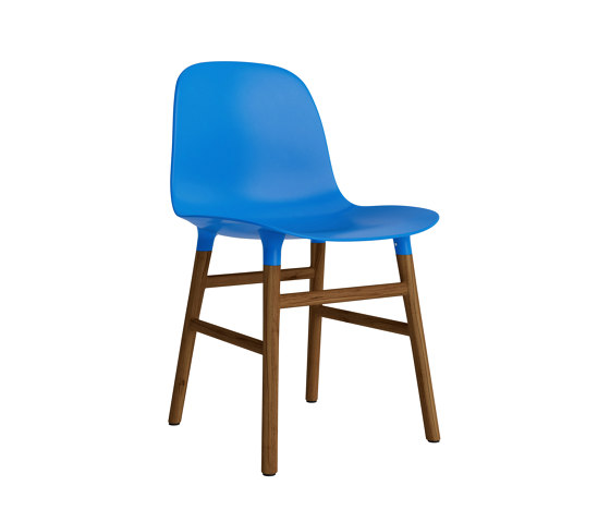 Form Chair Wood Walnut Bright Blue | Chaises | Normann Copenhagen