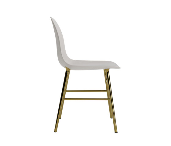 Form Chair Brass Warm Grey | Chaises | Normann Copenhagen