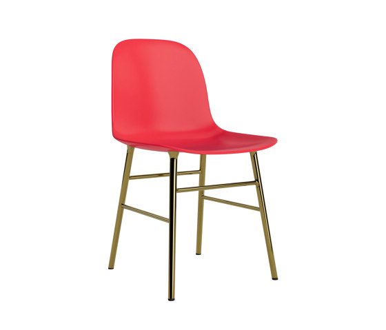Form Chair Brass Bright Red | Sillas | Normann Copenhagen