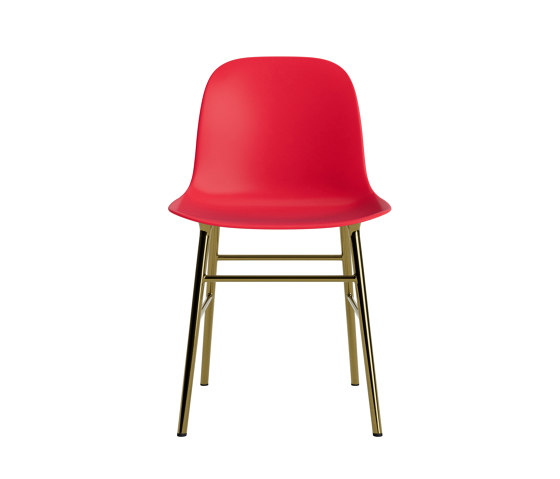 Form Chair Brass Bright Red | Chaises | Normann Copenhagen