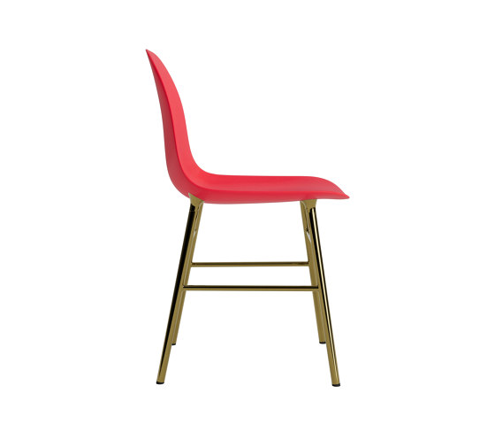 Form Chair Brass Bright Red | Sillas | Normann Copenhagen