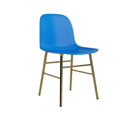 Form Chair Brass Bright Blue | Chairs | Normann Copenhagen