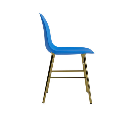 Form Chair Brass Bright Blue | Stühle | Normann Copenhagen