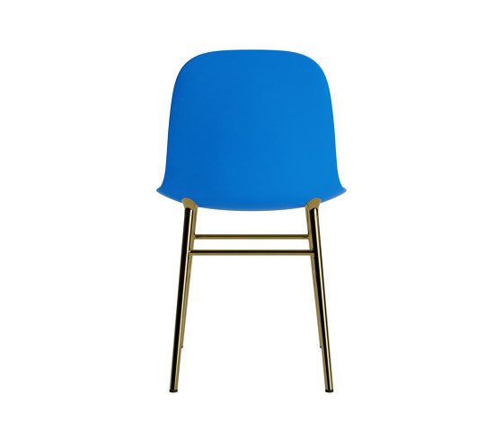 Form Chair Brass Bright Blue | Chaises | Normann Copenhagen