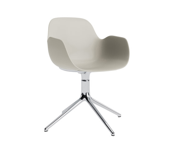 Form Armchair Swivel 4L Alu Light Grey | Chairs | Normann Copenhagen