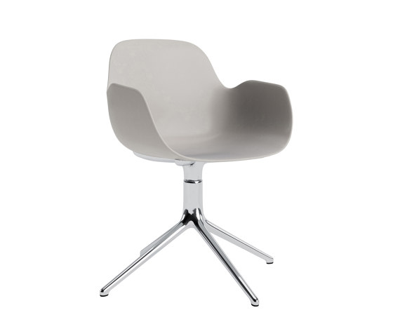 Form Armchair Swivel 4L Alu Warm Grey | Stühle | Normann Copenhagen