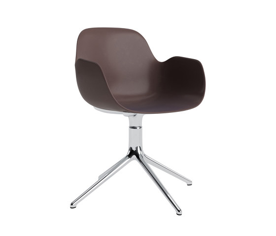 Form Armchair Swivel 4L Alu Brown | Chairs | Normann Copenhagen