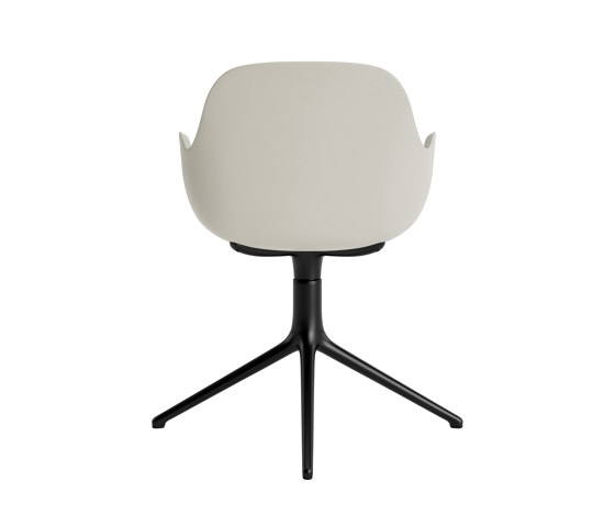 Form Armchair Swivel 4L Black Alu Light Grey | Chairs | Normann Copenhagen