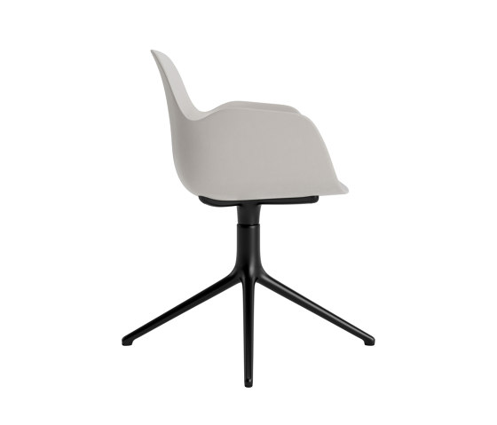 Form Armchair Swivel 4L Black Alu Warm Grey | Chairs | Normann Copenhagen