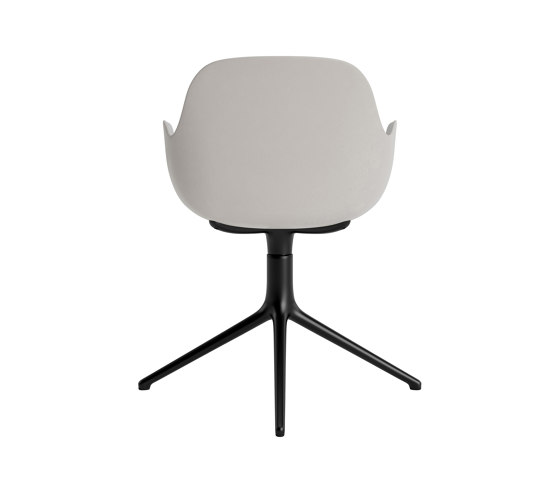 Form Armchair Swivel 4L Black Alu Warm Grey | Chairs | Normann Copenhagen