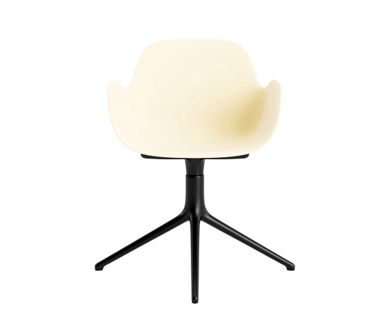 Form Armchair Swivel 4L Black Alu Cream | Stühle | Normann Copenhagen