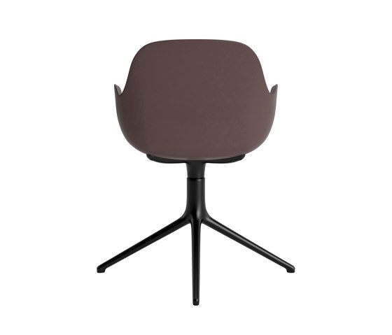 Form Armchair Swivel 4L Black Alu Brown | Stühle | Normann Copenhagen