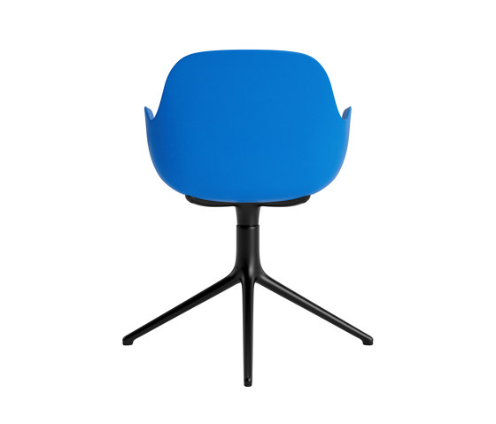 Form Armchair Swivel 4L Black Alu Bright Blue | Chairs | Normann Copenhagen
