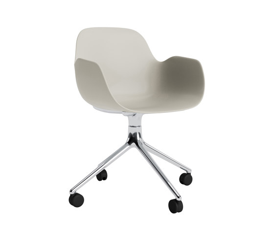 Form Armchair Swivel 4W Alu Light Grey | Chairs | Normann Copenhagen