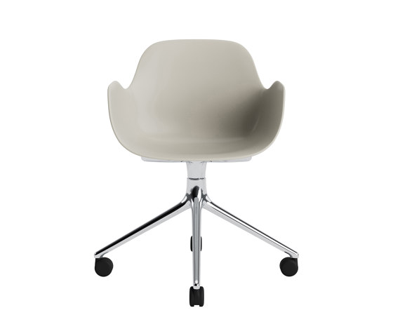 Form Armchair Swivel 4W Alu Light Grey | Stühle | Normann Copenhagen