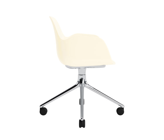 Form Armchair Swivel 4W Alu Cream | Chairs | Normann Copenhagen