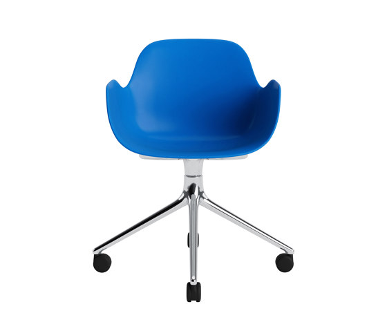 Form Armchair Swivel 4W Alu Bright Blue | Chaises | Normann Copenhagen