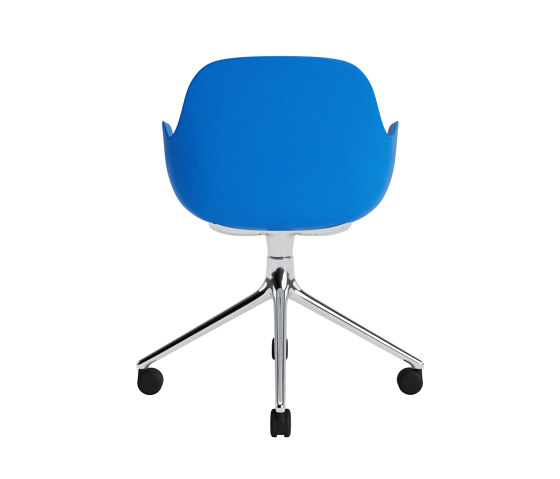 Form Armchair Swivel 4W Alu Bright Blue | Sedie | Normann Copenhagen