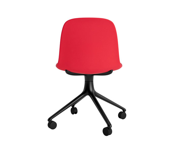 Form Chair Swivel 4W Alu Bright Red | Chaises | Normann Copenhagen