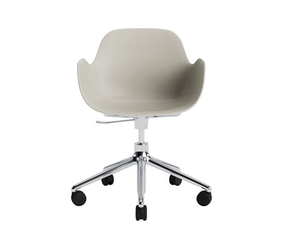 Form Armchair Swivel 5W Gas Lift Alu Light Grey | Chairs | Normann Copenhagen