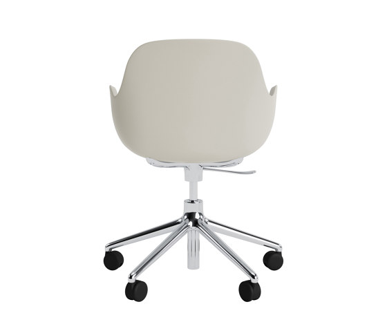 Form Armchair Swivel 5W Gas Lift Alu Light Grey | Chairs | Normann Copenhagen