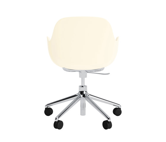 Form Armchair Swivel 5W Gas Lift Alu Cream | Chairs | Normann Copenhagen