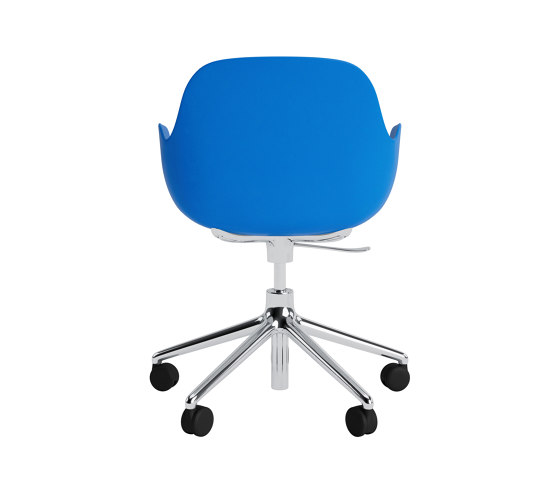 Form Armchair Swivel 5W Gas Lift Alu Bright Blue | Chairs | Normann Copenhagen