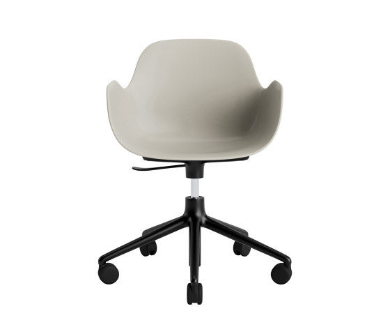 Form Armchair Swivel 5W Gas Lift Black Alu Light Grey | Chairs | Normann Copenhagen